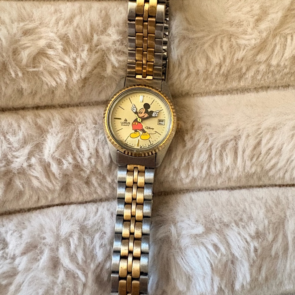 Disney Mickey Mouse Two-Tone Stainless Steel Women’s Watch